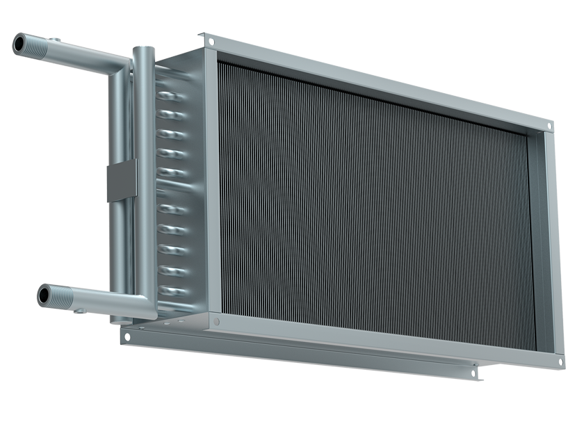 Водяной нагреватель для прямоугольных каналов WHR 1000*500-2