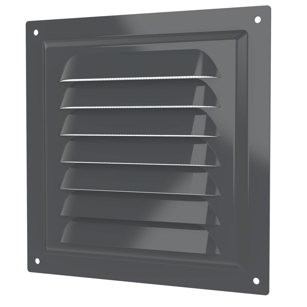 Решетка вентиляционная МЭ сетка 150х150 окрашенная сталь Gray ERA