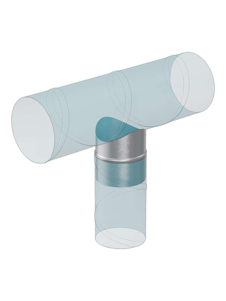 Врезка круглая IAG D200 в воздуховод D250 оцинкованная сталь ERA PRO